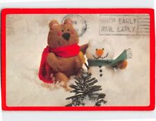 Postcard Have yourself a merry little Christmas with Bear Snow Bear Picture picture