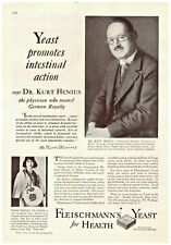 1929 Fleischmann's Yeast Vintage Print Ad Promotes Intestinal Action German Dr.  picture