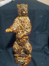 Vintage Ezra Brooks Standing Gold Bear Whiskey Decanter Figurine (Empty) - 1968 picture