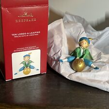 Hallmark Twelve Days of Christmas Series Ten Lords-a-leaping Blue/Green Ornamen… picture