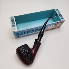 Vintage Kaywoodie Magnum 3 Partially Rusticated Briar Tobacco Pipe, Unsmoked NOS picture