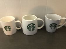 Starbucks Coffee Mug Lot White W/Siren 2011, 2014, 2016 One Sided picture