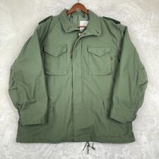 Vtg Army Military Jacket Medium OD Green Packable Hood Cold Weather Alpha Ind picture