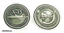X-15 -ARMSTRONG FLIGHT RESEARCH NASA DRYDEN X-15 FLOWN METAL USAF COIN MEDALLION picture