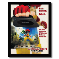 2002 Evolution Worlds Framed Print Ad/Poster Original Authentic Gamecube Art picture