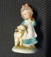 Vintage Lefton China Mary Had A Little Lamb Porcelain Figurine 2732 picture