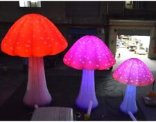 Full Printing Colored Giant Inflatable Mushroom Decors with Air Blower elab# picture