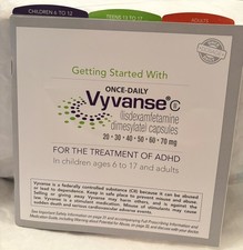 VTG 2011 "GETTING STARTED DAILY VYVANSE"  ADHD INFO BOOKLET Pharma Rep Logo New picture