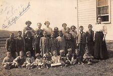 RPPC Blairstown IA Iowa Pea Ridge School LeRoy #5 1912 Photo Postcard picture