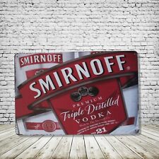 Smirnoff Vintage Style Tin Metal Bar Sign Poster Man Cave Collectible New picture