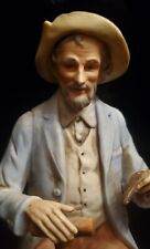 Homco 1433 Old World Farmers Man with Pipe Porcelain Figurine Home Interiors 8” picture