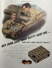 1942 Milky Way Choclate Mars Confection WW II Candy Betty Sent VTG Print Ad picture