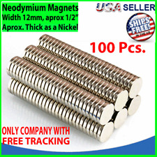 100 Neodymium Magnets Round Disc N35 Super Strong Rare Earth 12mm X 2mm Fridge picture