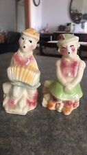 Pr. Shawnee Girl And Boy With Accordion Salt And Pepper Shakers picture